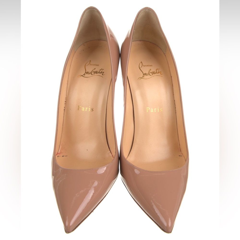 Christian Louboutin Patent Leather Neutrals Pumps